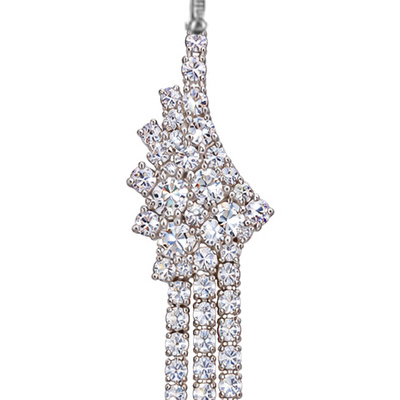 Starfall — Silver Tone: cropped detail 1 of the ornament from the supplied photograph; U-shaped clip excluded
