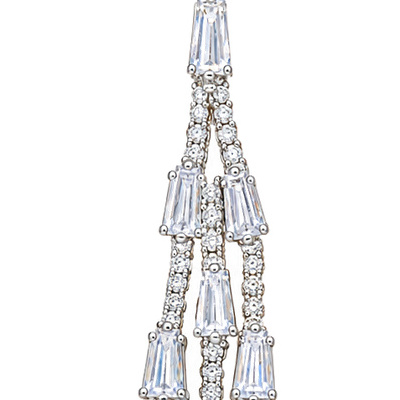 Layered Gleam — Silver Tone: cropped detail 1 of the ornament from the supplied photograph; U-shaped clip excluded