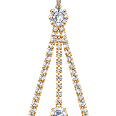 Diamond Drape — Gold Tone: cropped detail 1 of the ornament from the supplied photograph; U-shaped clip excluded