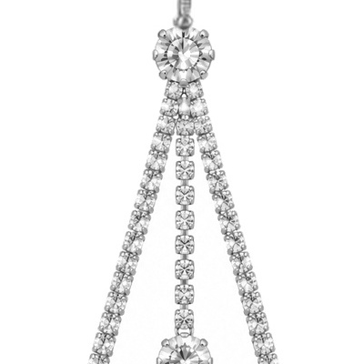Diamond Drape — Silver Tone: cropped detail 1 of the ornament from the supplied photograph; U-shaped clip excluded