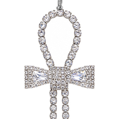 Bowline — Silver Tone: cropped detail 1 of the ornament from the supplied photograph; U-shaped clip excluded