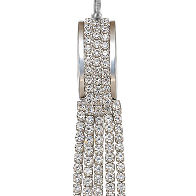 Ribbonfall — Silver Tone: cropped detail 1 of the ornament from the supplied photograph; U-shaped clip excluded