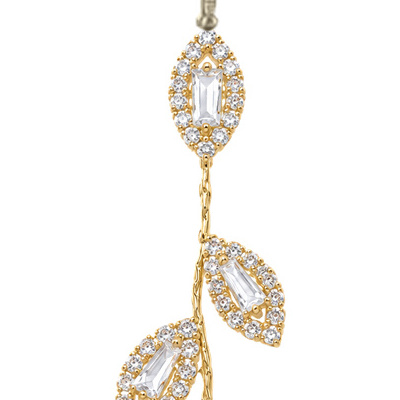 Leaf Vine — Gold Tone: cropped detail 1 of the ornament from the supplied photograph; U-shaped clip excluded