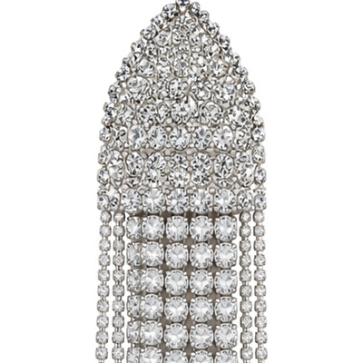 Arched Rain — Silver Tone: cropped detail 1 of the ornament from the supplied photograph; U-shaped clip excluded