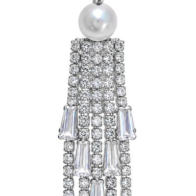 Tiered Rain — Silver Tone: cropped detail 1 of the ornament from the supplied photograph; U-shaped clip excluded