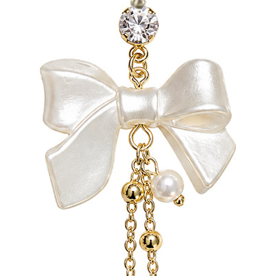 Bow Blossom — Gold Tone: cropped detail 1 of the ornament from the supplied photograph; U-shaped clip excluded