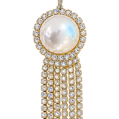 Pearl Halo — Gold Tone: cropped detail 1 of the ornament from the supplied photograph; U-shaped clip excluded