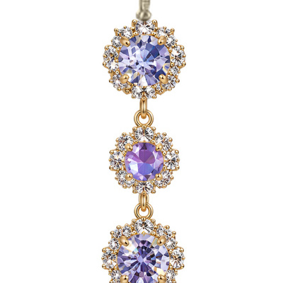 Violet Drops — Gold Tone: cropped detail 1 of the ornament from the supplied photograph; U-shaped clip excluded