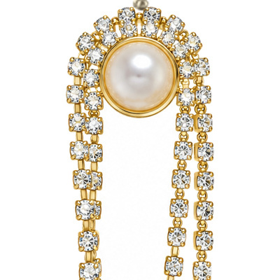 Pearl Drape — Gold Tone: cropped detail 1 of the ornament from the supplied photograph; U-shaped clip excluded