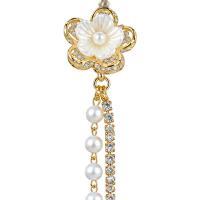 Golden Petal Line — Gold Tone: cropped detail 1 of the ornament from the supplied photograph; U-shaped clip excluded