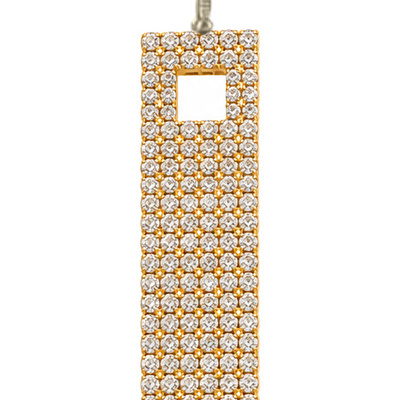 Linear Veil — Gold Tone: cropped detail 1 of the ornament from the supplied photograph; U-shaped clip excluded