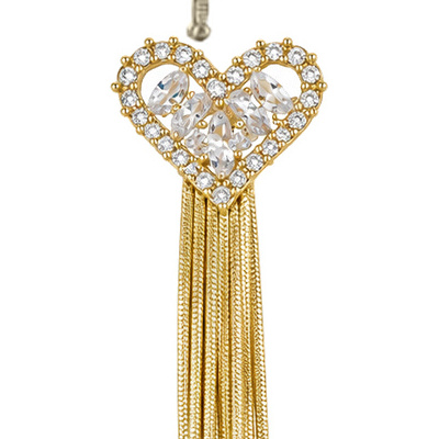Heartfall — Gold Tone: cropped detail 1 of the ornament from the supplied photograph; U-shaped clip excluded