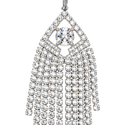 Pointed Rain — Silver Tone: cropped detail 1 of the ornament from the supplied photograph; U-shaped clip excluded