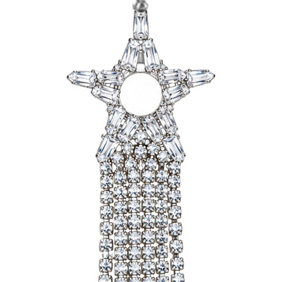 Petal Rain — Silver Tone: cropped detail 1 of the ornament from the supplied photograph; U-shaped clip excluded