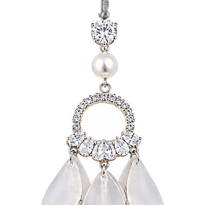 Petal Canopy — Silver Tone: cropped detail 1 of the ornament from the supplied photograph; U-shaped clip excluded