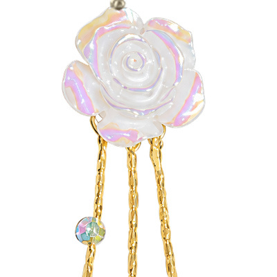 Midnight Petals — Gold Tone: cropped detail 1 of the ornament from the supplied photograph; U-shaped clip excluded